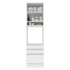 Mueble de cocina para Horno/Microondas 60 x 60 cm 1 Puerta y 3 Cajones Blanco Glamy Madesa