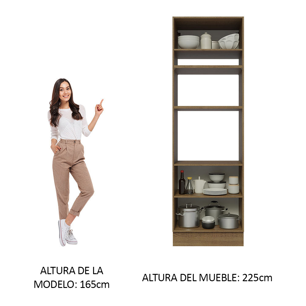 Mueble de cocina para Horno/Microondas Madesa Glamy 70 x 60 cm 3 Puertas Marrón