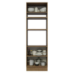 Mueble de cocina para Horno/Microondas 70 x 60 cm 3 Puertas Marrón/Blanco Glamy Madesa