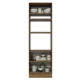 Mueble de cocina para Horno/Microondas Madesa Glamy 70 x 60 cm 3 Puertas Marrón/Negro