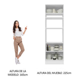Mueble de cocina para Horno/ Microondas 70 cm Sin cajones 3 Puertas Lux Blanco/Blanco