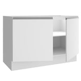 Bajo Mesada para Bacha 120 cm 2 Puertas (Sin Mesada) Blanco Glamy