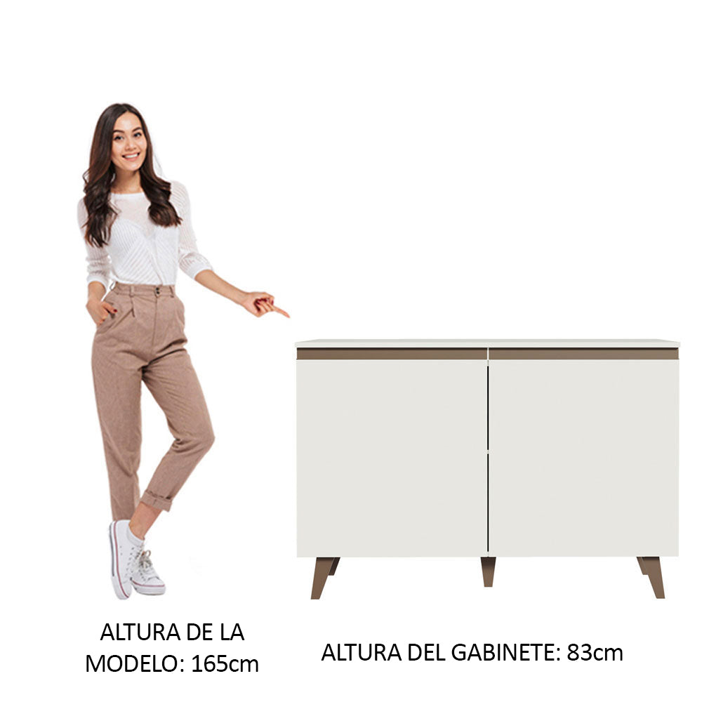 Bajo Mesada para Bacha 120 cm 2 Puertas Blanco Reims