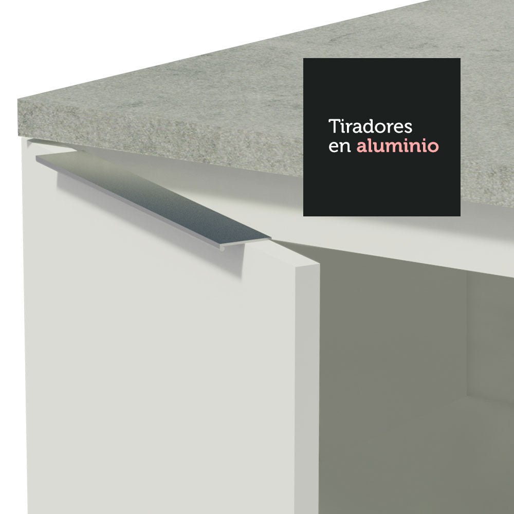 Bajo Mesada 120 cm 3 Cajones 2 Puertas Stella Blanco