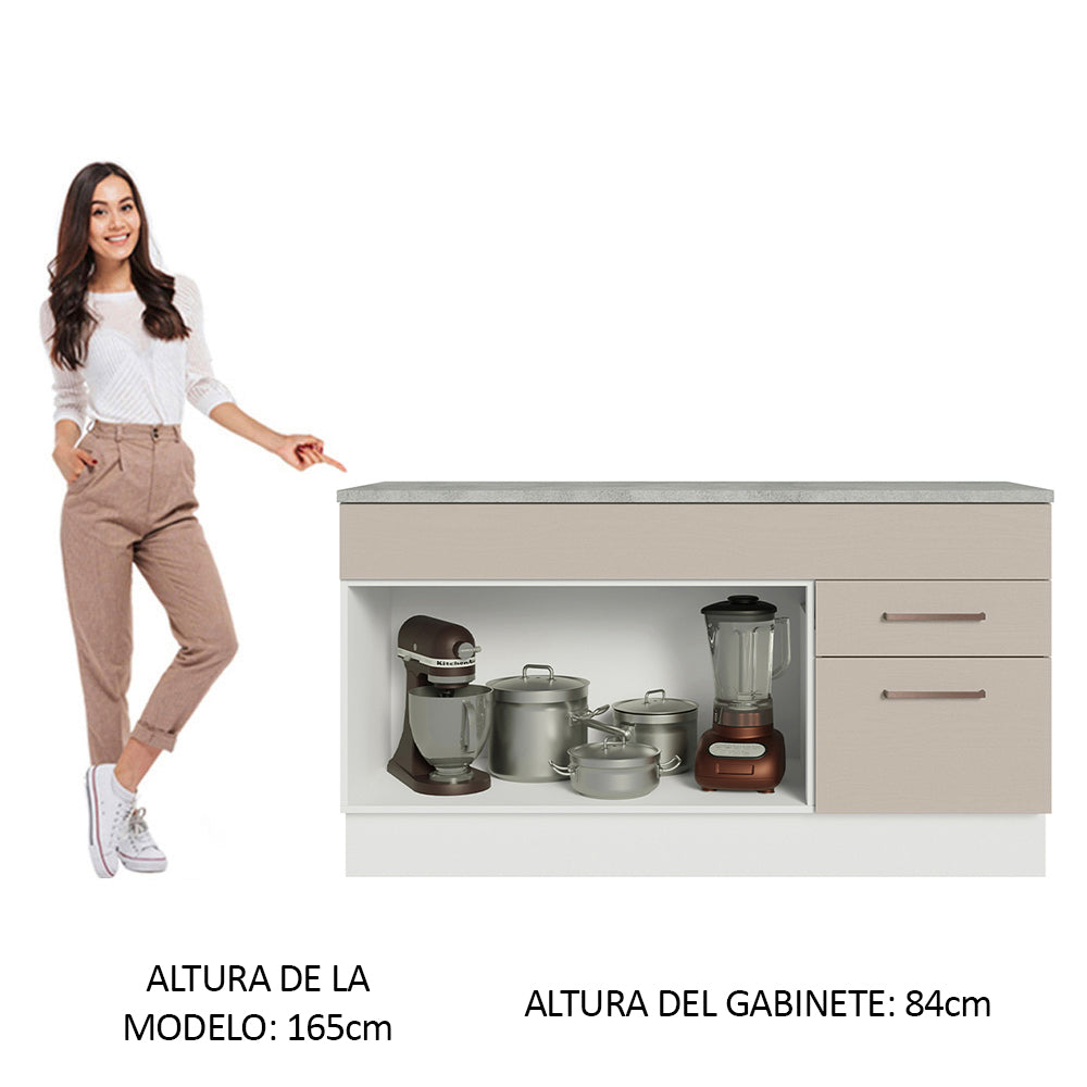 Bajo mesada Madesa Agata 150 Cm 2 Puertas 2 Cajones