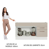 Bajo mesada Madesa Agata 150 Cm 2 Puertas 2 Cajones