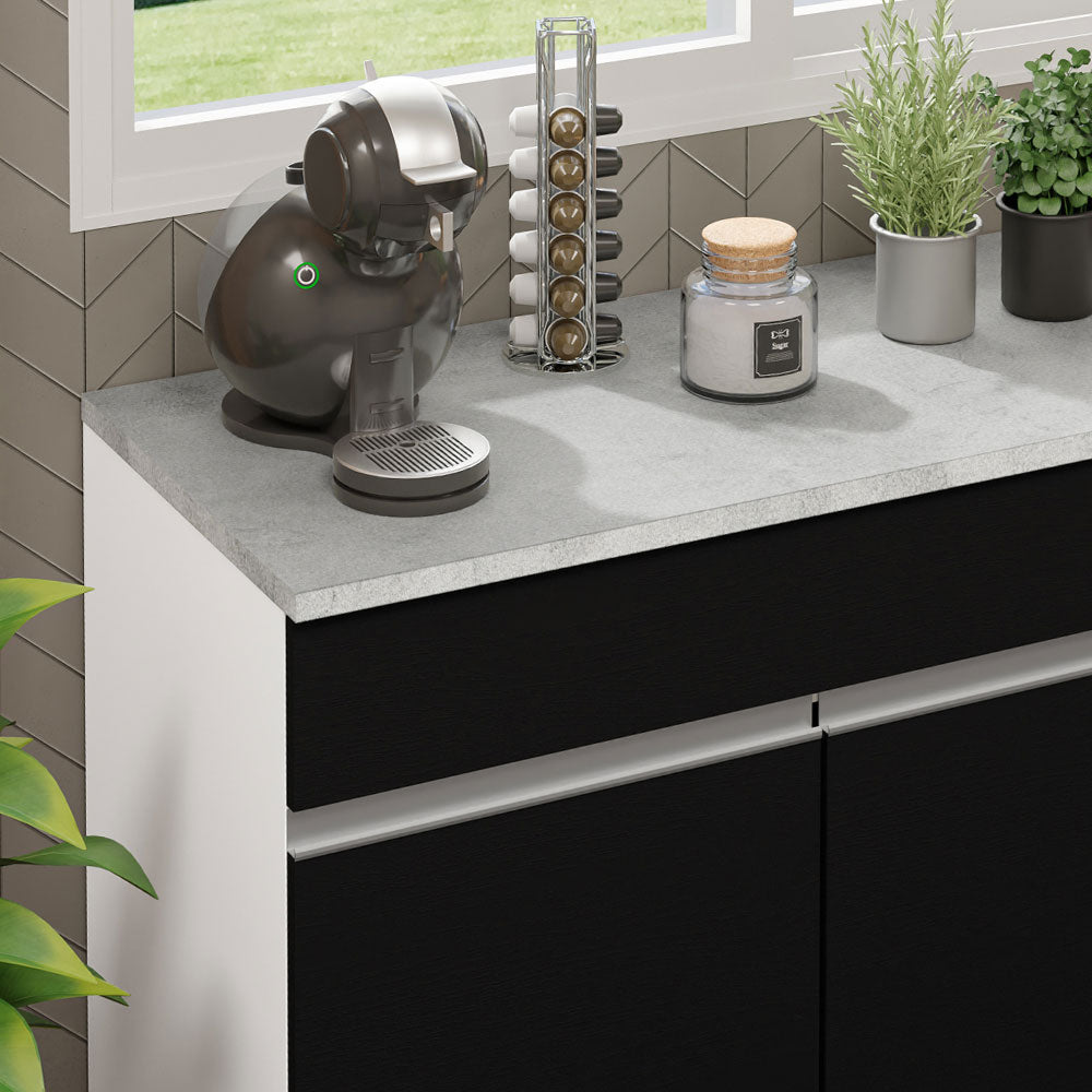 Bajo Mesada Cocina Madesa Glamy 150cm Con Tapa BN