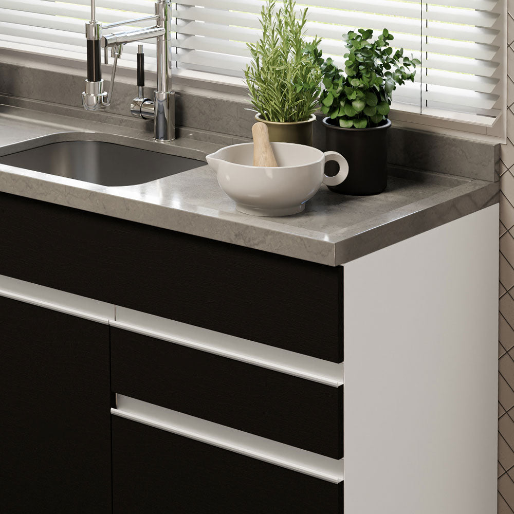 Bajo Mesada Cocina Madesa Glamy 150cm Sin Tapa BN