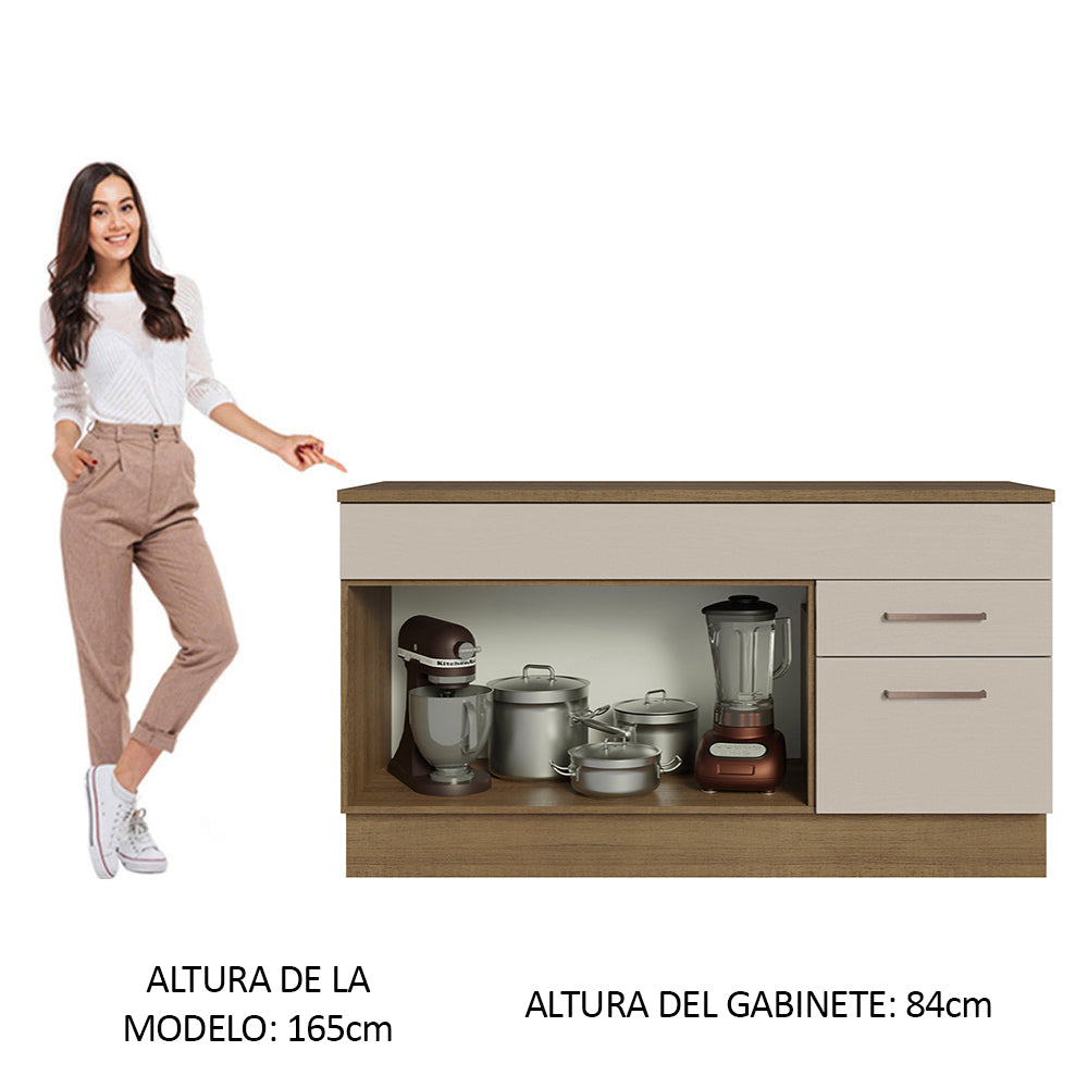 Bajo mesada Madesa Agata 150 Cm 2 Puertas 2 Cajones