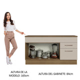 Bajo mesada Madesa Agata 150 Cm 2 Puertas 2 Cajones