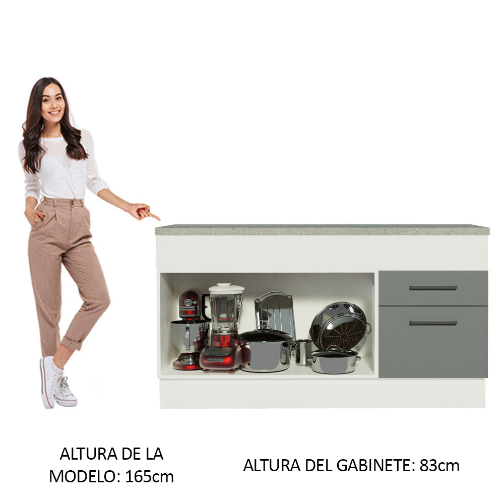 Bajo mesada Madesa Agata 150 Cm 2 Puertas 2 Cajones