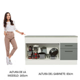 Bajo mesada Madesa Agata 150 Cm 2 Puertas 2 Cajones