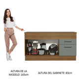 Bajo mesada Madesa Agata 150 Cm 2 Puertas 2 Cajones