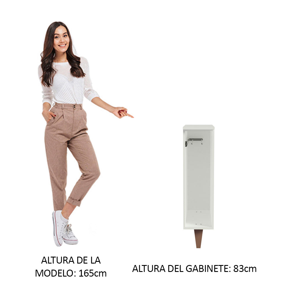 Bajo Mesada Porta Repasador 20 cm con Patas Blanco Reims Madesa