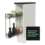 Bajo Mesada Cocina Puerta-Temperos 100% MDF 20 cm (Con Mesada) Blanco Acordes Madesa