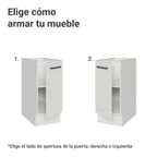 Bajo Mesada 35 cm 1 Puerta Sin Mesada Blanco Agata Madesa