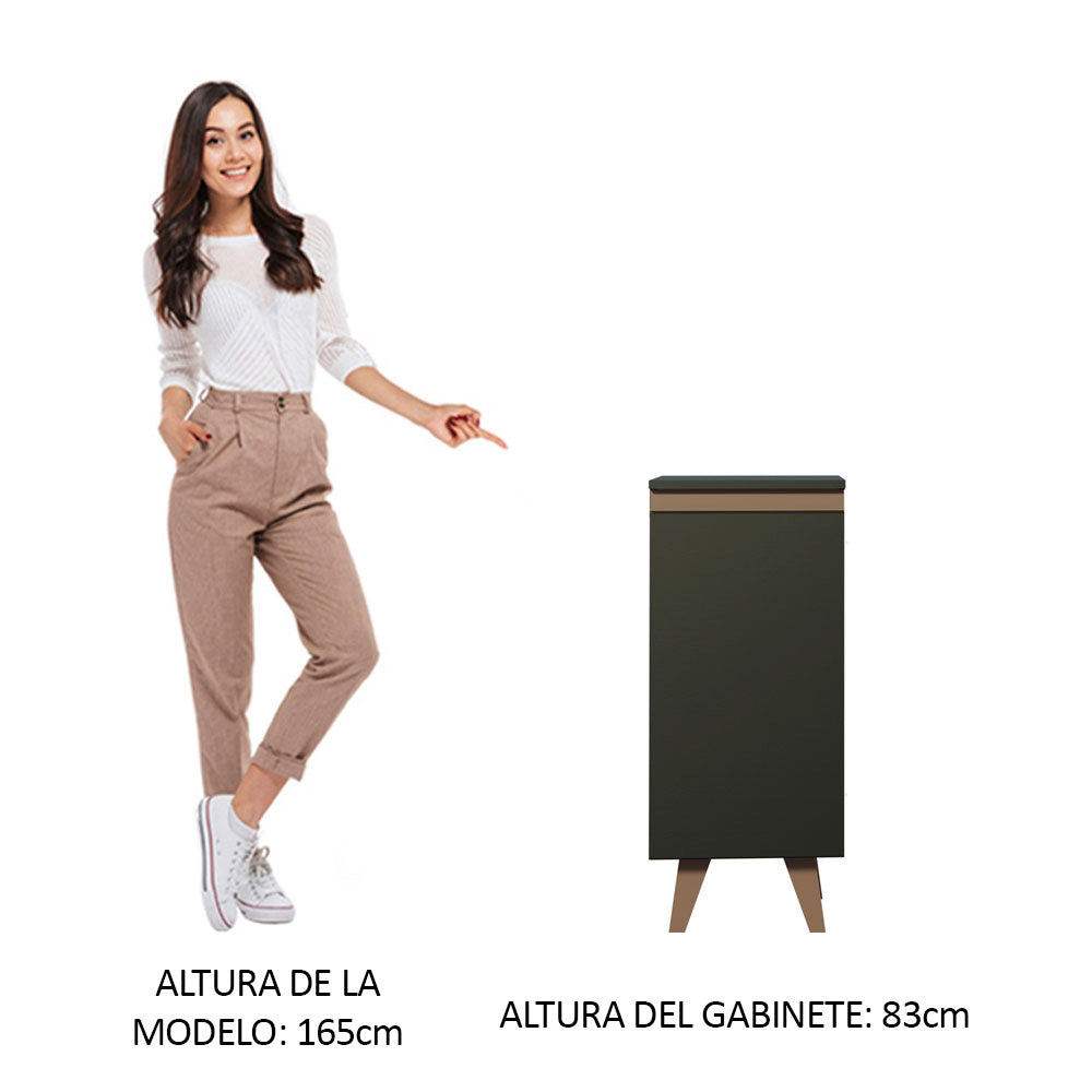 Bajo Mesada Reims 35 cm 1 Puerta Negro