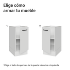 Bajo Mesada 40 cm 1 Puerta Sin Mesada Blanco Agata Madesa