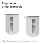 Bajo Mesada 40 cm 1 Puerta Blanco Vik Madesa