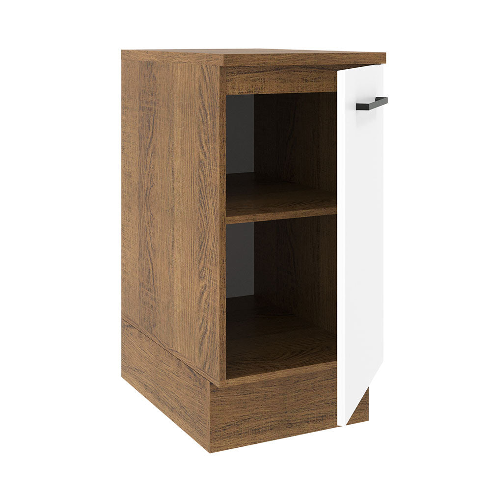 Bajo Mesada Agata 40 cm 1 Puerta Marrón/Blanco