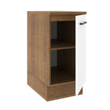 Bajo Mesada Agata 40 cm 1 Puerta Marrón/Blanco