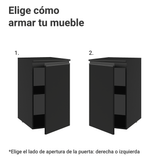 Bajo Mesada de Cocina 40 cm 1 Puerta Flotante Negro Nice Madesa