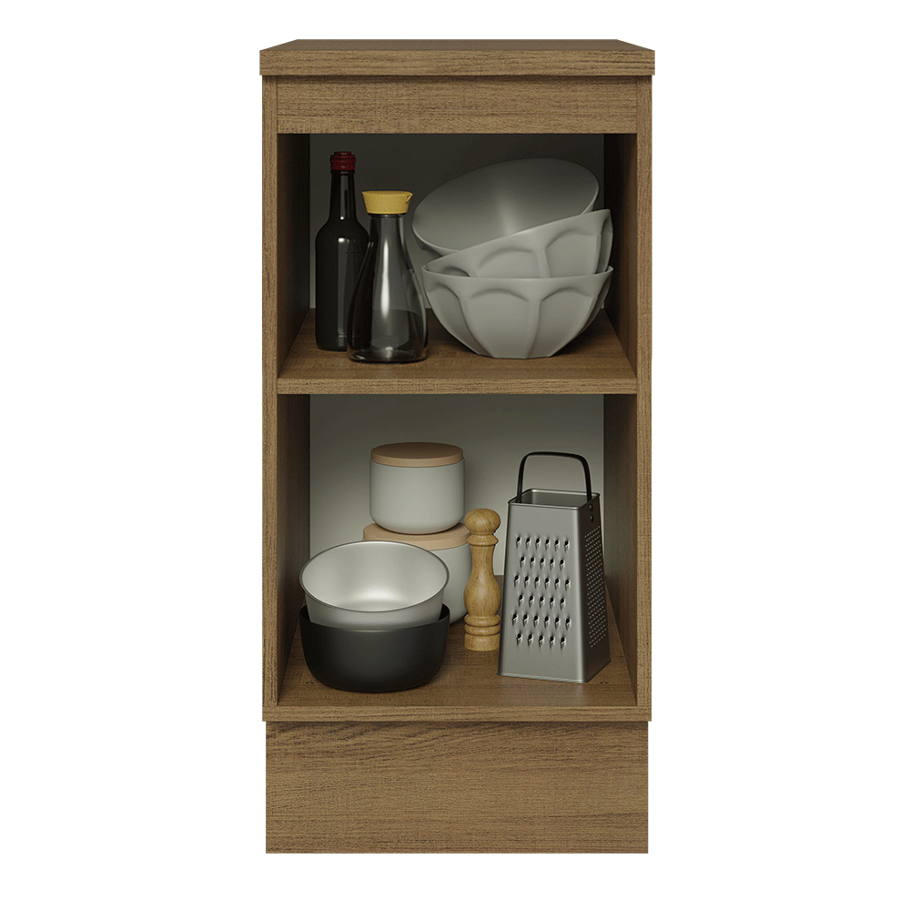 Bajo Mesada de Cocina 40 cm 1 Puerta Marrón/Gris Lux Madesa