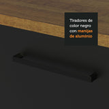 Bajo Mesada 40 cm 3 Cajones Agata Marrón/Negro
