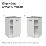 Bajo Mesada 50cm 1 puerta Blanco Agata Madesa