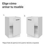 Bajo Mesada 50cm 1 Puerta (Sin Mesada) Blanco Agata Madesa