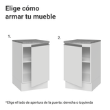 Bajo Mesada 50cm 1 puerta Blanco Glamy Madesa