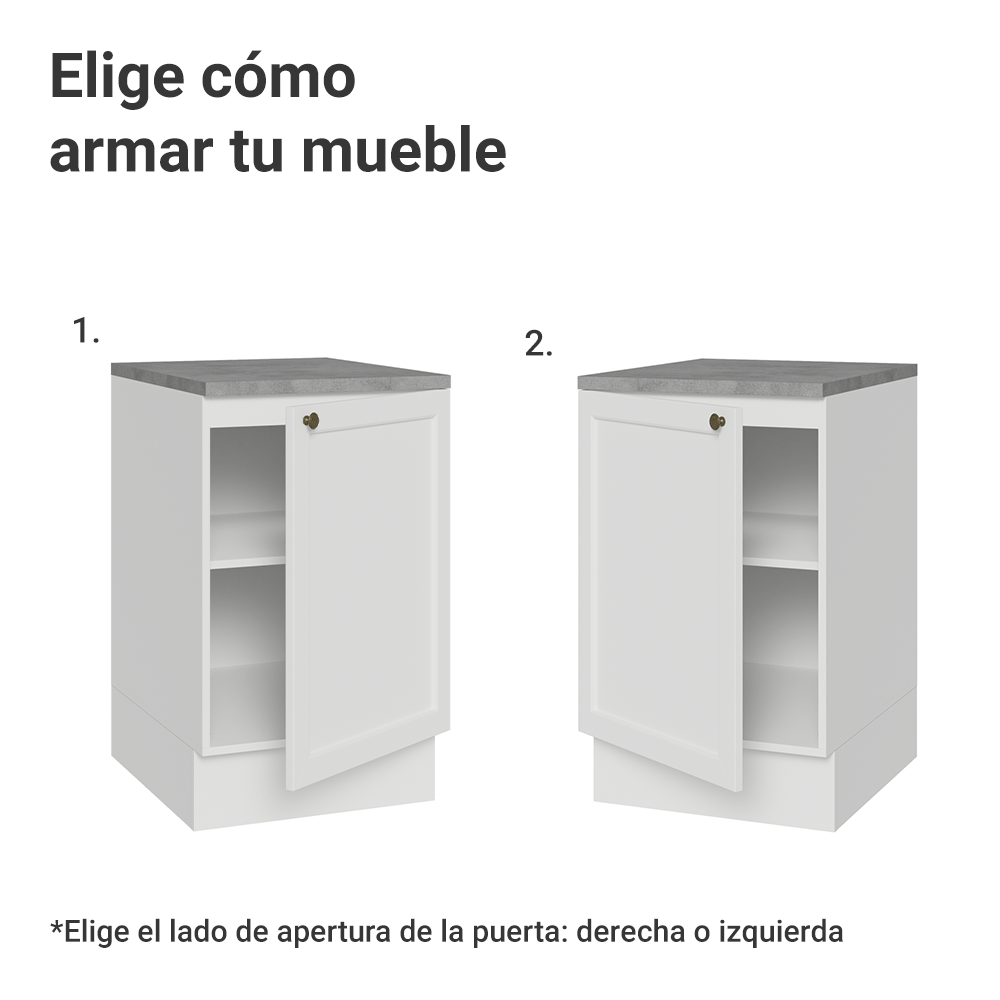 Bajo Mesada 50cm 1 puerta Blanco Vik Madesa