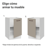 Bajo Mesada 50cm 1 Puerta (Sin Mesada) Blanco/Crema Agata Madesa