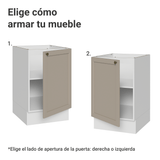 Bajo Mesada 50cm 1 Puerta (Sin Mesada) Blanco/Crema Vik Madesa