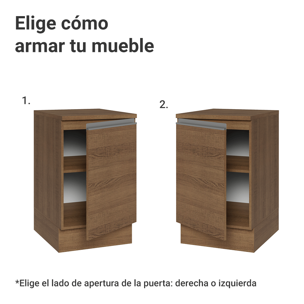 Bajo Mesada 50cm 1 Puerta Marrón Glamy Madesa