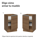 Bajo Mesada 50cm 1 Puerta (Sin Mesada) Marrón Glamy Madesa