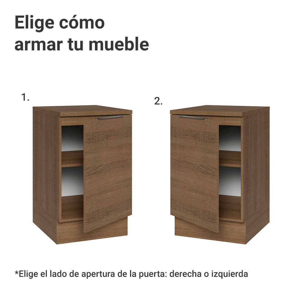 Bajo Mesada 50cm 1 Puerta Marrón Stella Madesa