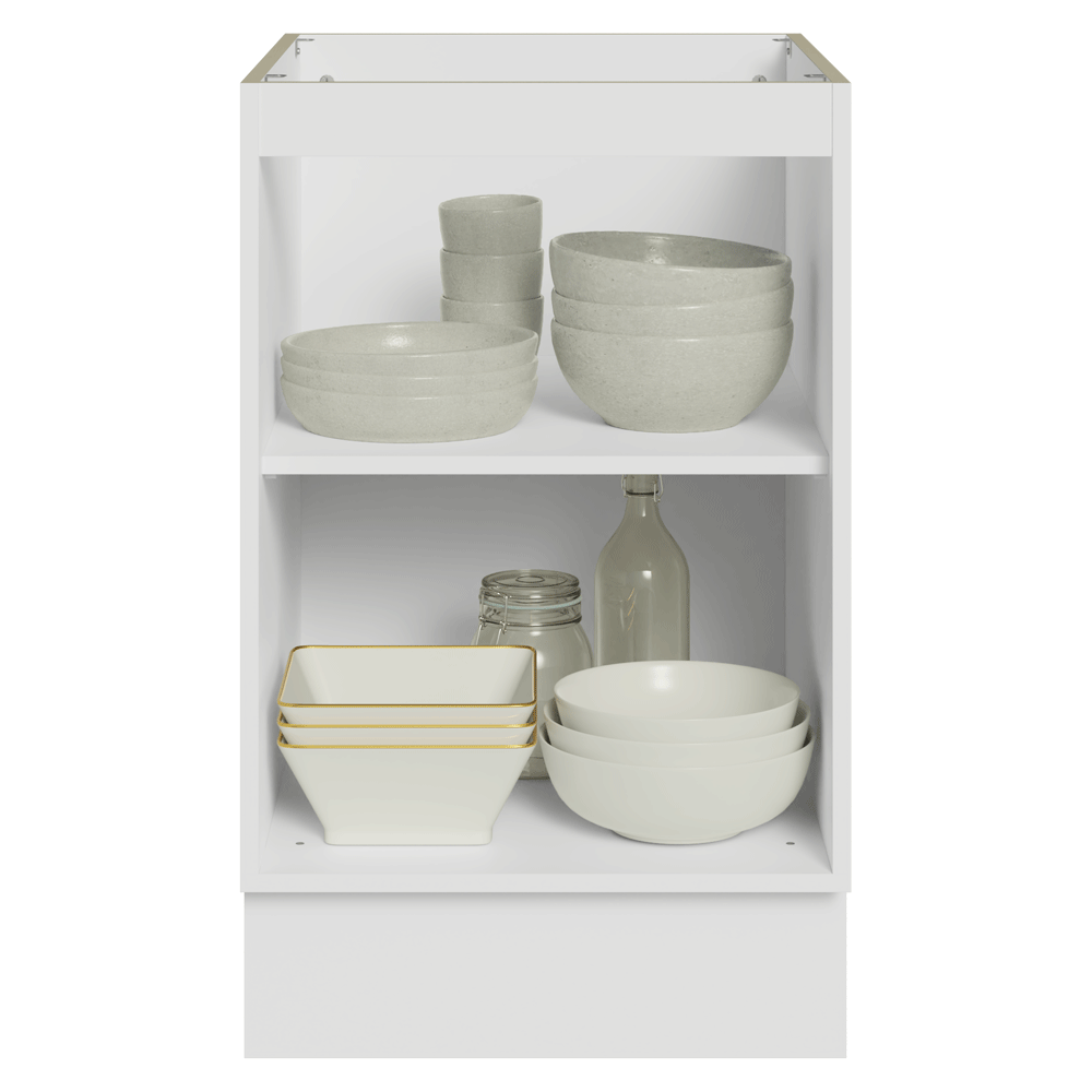 Bajo Mesada de Cocina 50 cm 1 Puerta (Sin Mesada) Blanco/Negro Lux Madesa