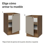 Bajo Mesada 50cm 1 Pueta (Sin Mesada) Marrón/Crema Vik Madesa
