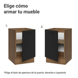 Bajo Mesada 50cm 1 Puerta (Sin Mesada) Marrón/Negro Agata Madesa