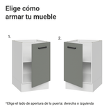 Bajo Mesada 50cm 1 Puerta (Sin Mesada) Blanco/Gris Agata Madesa