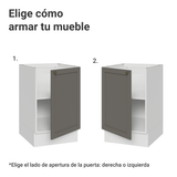 Bajo Mesada 50cm 1 Puerta (Sin Mesada) Blanco/Gris Vik Madesa