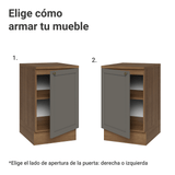 Bajo Mesada 50cm 1 puerta Marrón/Gris Vik Madesa