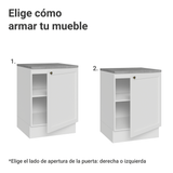 Bajo Mesada de Cocina 60 cm 1 Puerta Blanco Vik Madesa