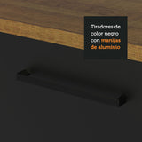 Bajo Mesada 60 cm Sin cajones 1 Puerta Agata Marrón/Negro