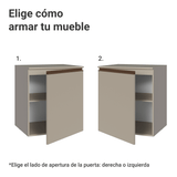 Bajo Mesada 60 cm Sin cajones 1 Puerta Nice Crema