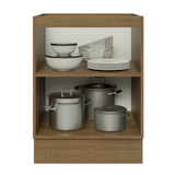 Bajo Mesada de Cocina 60 cm 1 Puerta (Sin Mesada) Marrón/Gris Lux Madesa