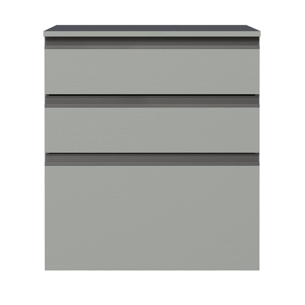Bajo Mesada 60 cm 3 Cajones Nice Gris