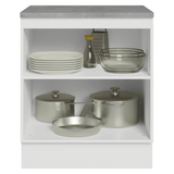 Bajo Mesada 70 cm 2 Puertas Blanco/Crema Vik Madesa
