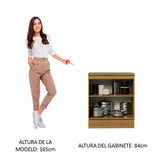 Bajo Mesada 70 cm 2 Puertas Glamy Marrón